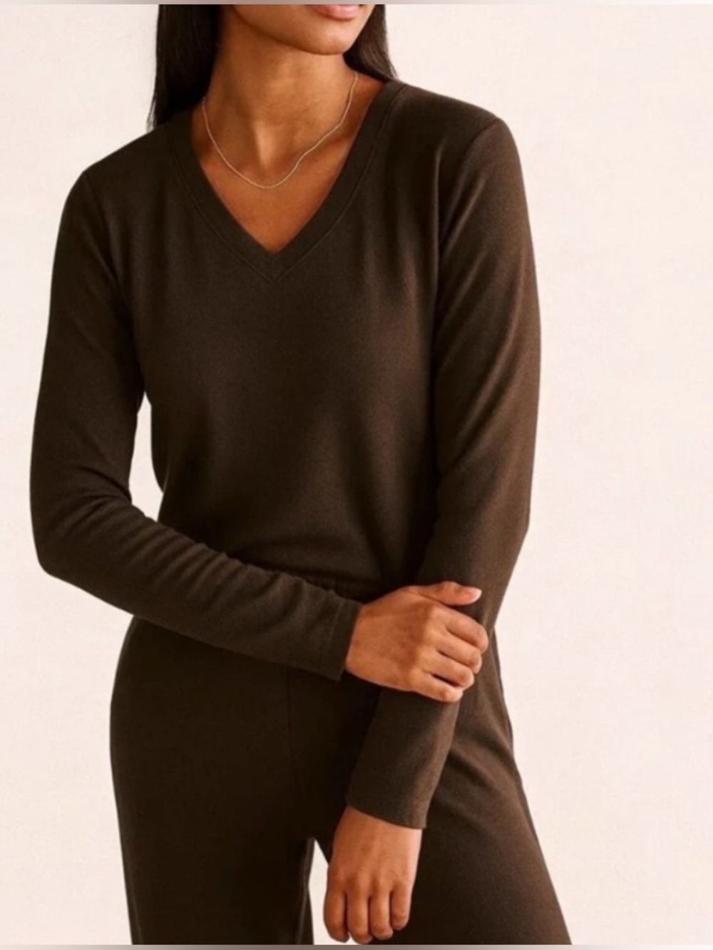 CAbi Relaxed Tee & Jogger Set In Chocolate Brown Style Nos. 4951 & 4897